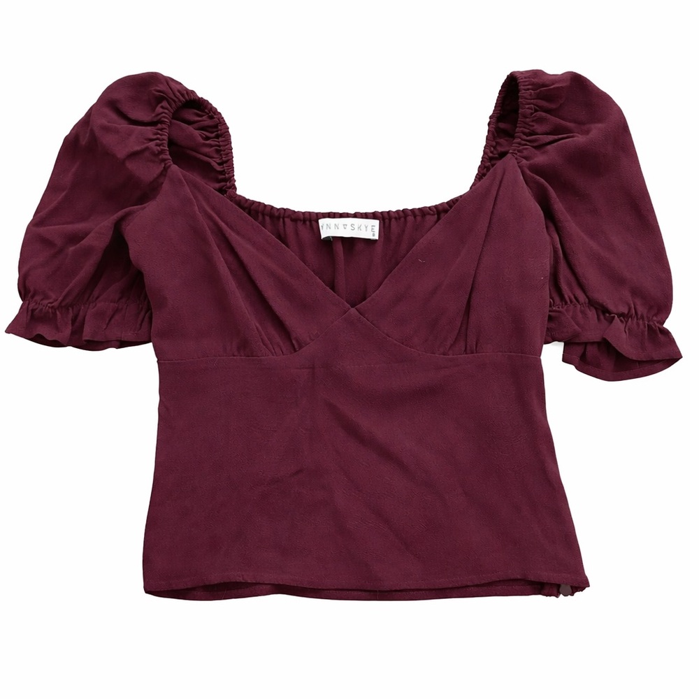 Flynn Skye burgundy crop top